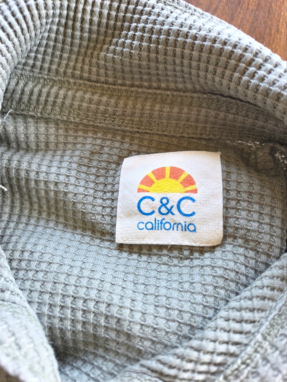 C&C California Sage Waffle-Knit Top